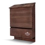 Outer Trails Japanese Cedar Bat House Habitat: Two Chambers, Weatherproof, Easy Install, Brown