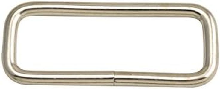 Wuuycoky 2" Inner Length Silvery Rectangle Rings Low Loop Ring No Welded for Strap Webbing Belts Buckle Pack of 10