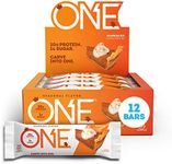 ONE Protein Bars, Pumpkin Pie, Gluten Free Protein Bars with 20g Protein and only 1g Sugar, Guilt-Free Snacking for High Protein Diets, 2.12 oz (12 pack)