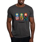 CafePress Hello Goodbye Nesting Dolls T Shirt Men's Traditional Fit Dark Casual Tshirt Charcoal