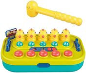 WALA Whack A Chicken Mole Game for Toddler - Hammering and Pounding Toys - Early Developmental Hammer Montessori - Fine Motor Skill Toy - Baby Games - Hammer Toy - Activities for Kids Ages 3-5