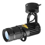 10W Led Spotlight,GBGS Round White Beam Spot Light,Manual Focus, 4 Adjustable Apertures,for Wedding DJ Disco Club Birthday Stage Effect Lighting