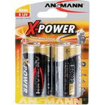 ANSMANN D Size Batteries [Pack of 2] Long Lasting Alkaline Disposable D Type 1.5V X-POWER Battery For Digital Cameras, Flashguns, Toys, Audio Devices and Radio Controls