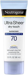 Neutrogena Ultra Sheer Dry-Touch Water Resistant and Non-Greasy Sunscreen Lotion with Broad Spectrum SPF 70, 3 Fl Oz (Pack of 1)