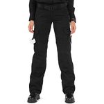 5.11 Tactical Women's Taclite Lightweight EMS Pants, Adjustable Waistband, Teflon Finish, Style 64369 (Black, 16-Long)