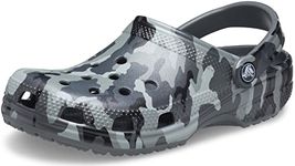 Crocs Unisex Classic Printed Camo Clog, Slate Grey Multi, 12 UK Men/ 13 UK Women