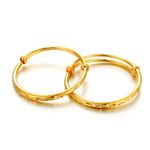 Ethlyn 2pcs/lot 18K Gold Plated Stars Children Adjustable Lucky Bangles &Bracelets Birthday Present