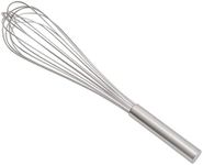 Vogue Heavy Whisk 45 cm/18 inch, Stainless Steel, Eight Heavy Wires, Kitchen Whisk, Egg Beater, Plastic Sealed Base Prevents Liquid Build Up, K549