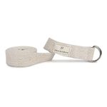 Prarabdh Yoga Strap/Belt 8 feet Organic Cotton with D-Ring Buckle for Stretching, Yoga Posture & Exercise, for Women & Men