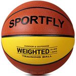 Sportfly Basketball Weighted 1.3kg Auxiliary Heavy Basketball 3lbs Size 7 for Indoor and Outdoor Training, Training Heavy Basketball for Improving Dribbling and Ball Control