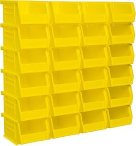Akro-Mils 30210 AkroBins Plastic Storage Bin Hanging Stacking Containers, (5-Inch x 4-Inch x 3-Inch), Yellow, 24-Pack