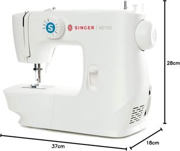 Singer M2105 Sewing Machine – Compact, White