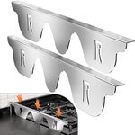 ZXMOTO Stove Gap Covers - 2PCS Stainless Steel Stove Side Gap Guards, 23.5 Inch Kitchen Oven Gap Cover, Gap Filler Between Stove and Counter (Silver)