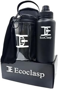 EC Ecoclasp Magnetic Gym Bag Water Bottle Holder Small Bag for Men Women Waterproof 900D Gym Gifts 32oz Insulated Water Bottle Towel Set