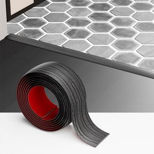 Greymond 10 Ft x 3" Floor Transition Strip Doorways, Vinyl Adhesive Laminate Flat Divider Flooring for Joining Floor Gaps, Carpet, Threshold Cover, Floor Tiles (Dark Grey)