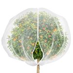 7.8 x 7.8 ft Large Fruits Tree Netting Cover with Zipper and Drawstring,Garden Insect Netting Plant Cover Transparent Bird Plant Barrier Flower Fruits Mesh Screen for Preventing Deer Squirrel Bug