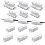 100 Pcs Cable Holder Self Adhesive, Cable Clips,Cable Organisers Clip，Wire Clips Round Cable Management Holder for Cable Tidy Clips Desk Office and Home (White - C - 100 Pcs)