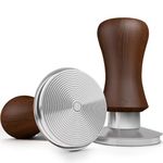 KYONANO 53.3mm Espresso Coffee Tamper, 30lb Spring-Loaded Calibrated Tamper with 304 Stainless Steel, Cuibourtia Wooden-Handle, Barista Tamper Compatiable with Over 53MM Breville Espresso Portafilter