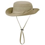 PONCEAU UPF 50+ Unisex kids sun hat for girls boys breathable Wide Brim Bucket hat with Adjustable straw summer outdoor fishing Boonie hat Dark Khaki