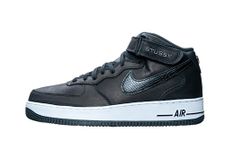 NIKE Men's & Grade School Air Force 1 '07 Mid SP Black/Black-Black (DJ7840 001), Kleur Als Op Foto, 6 AU