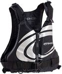 Typhoon Yalu XT 50n Buoyancy Jacket Typhoon Yalu Wave Front Zipper 50N Buoyancy Aid - Canoe Kayak Dinghy SUP Jacket (Black/Silver, M-L weights 50-70KGS)