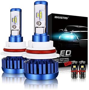 MAXGTRS 9004(HB1) LED Headlight Bulb All-in-One Conversion Kit 9000LM 6000K 70W Cool White CSP Chips Hi/Lo Light Headlamps -2 Yr Warranty