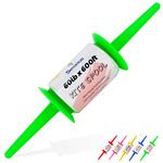 Simxkai Kite String Spool, Kite Reel Winder,Easy-to-Grip Kite Line Handle, 600 feet Twisted Kite Line for Kids & Adults(Green)