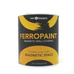 FIRST4MAGNETS FerroPaint® Charcoal Magnetic Paint for Walls, Bedroom, Office, Kitchen, Playroom, Classroom, DIY and Renovation - 1 Litre
