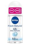 NIVEA Fresh Natural Roll-On Deodorant (50 ml), Deodorant without Aluminium (ACH) with 48-Hour Protection and Gentle Care, Deodorant with Unique Infinifresh Formula and Sea Extracts