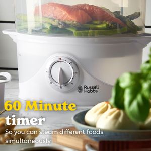 Russell Hobbs 3-Tier Food Steamer 9L – Stainless Steel Vegetable Cooker