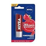 NIVEA Lip Balm, Pomegranate Shine, 