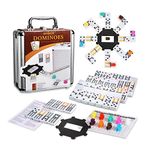 Smilejoy Mexican Train Dominoes Set for Adults, Tile Board Game, Dominos Set Double 12 for Classic Board Games, Double Twelve Dominoes Set for Family and Kids.