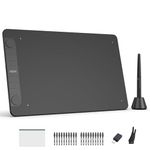 VEIKK VK1060PRO Drawing Tablet,10x6 inch/25.4 x15.24 cm Drawing Graphics Tablet, 2 Quick Dials,6 Express Keys, Battery-Free Stylus with Tilt Function, for Win Mac Linux Android OS (8192 Levels)