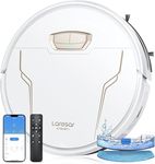 Laresar Clean Robot Vacuum, 4000Pa Robot Vacuum Cleaner with Mop, Robotic Vacuums with Auto Carpet Boost, Robot Hoover Ultra Thin for Pet Hair, Smart App Control, Work with Alexa, Evol 3s,White