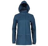 Highlander Womens Waterproof Stormguard Lightweight Rain Jacket - Foldaway Hood, Wind Breaker Rain Coat - Perfect for Outdoor, Travel, and Camping