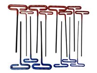 8pc Inch,Cush Grip Hex T-Key Set,9 inch arm