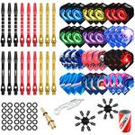 CyeeLife-Dart Accessories kit,36 Dart Flights+18 Aluminium Shafts+Sharpener+Dart Tool+100 Rubber Rings+16 Flight Protectors