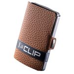 I-CLIP Original Mini Wallet with Moneyclip - Slim Wallet - Leather Wallet - Premium Wallet - Cardholder - Pure Nut