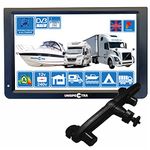 Unispectra MOTORHOME CARAVAN BOAT KITCHEN 12 or 240 Volt 12 Inch LED Digital HD TV DVB-T2 Freeview HD & all Europe Free to The Air TV. USB PVR & Media Player, HDMI CCTV Monitor (TV+Headrest Mount)