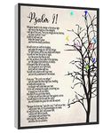 RCVTVPV Psalm 91 Wall Art He Who Dwells In The Secret Place Canvas Print Christian Scripture Canvas Wall Art For Home Office Framed Ready to Hang 8"x12"