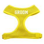 Mirage Pet Products Groom Screen Print Soft Mesh Harness, Medium, Yellow