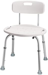 Carex Shower Chair With Back, Bath Chair and Shower Seat For Elderly, Handicap, and Disabled, 350lbs, Easy Assembly