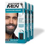 Dcom J.Ust For Men Color Gel Mustache - Beard M-55 Real Black 1 Each
