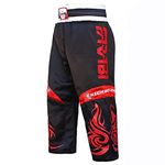 Farabi Kick Boxing Trousers Pants Bottoms Adult Contact Sports Wear (Black, Large)