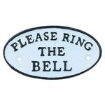 AB Tools Please Ring Bell Cast Iron Sign Plaque Door Wall House Office Reception Gate