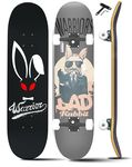Jaspo Street King Skateboard for Adults & Kids - 7-Layer Canadian Maple Wood Deck, 31" x 8" Inches, Professional Skateboard for Beginners, Pros, Boys & Girls, 120 kg Capacity