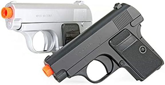 BBTac Mini Airsoft Pocket Pistol – Compact Silver & Black Spy Airsoft Gun, Small Lightweight BB Handgun for Close-Range Shooting & Collectors