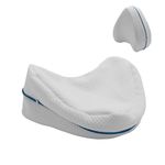 Upgrade Invisible Zippered Pillow Cover Compatible with Contour Legacy Knee Pillow,Anti-Pilling and Washable Legacy Leg and Knee Foam Support Pillow Cover Only,White