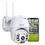 PKST 2MP Outdoor Smart WiFi Wireless IP CCTV Security Camera | Colored Vision | 2-Way Audio | Motion Track | Cruise Mode | Support 128 GB Micro SD Card Slot (ptz Camera)