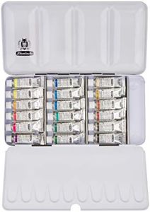 Schmincke - HORADAM® AQUARELL color box, 18 x 5 ml tubes, 74118097, metal box, painting set, finest premium watercolors